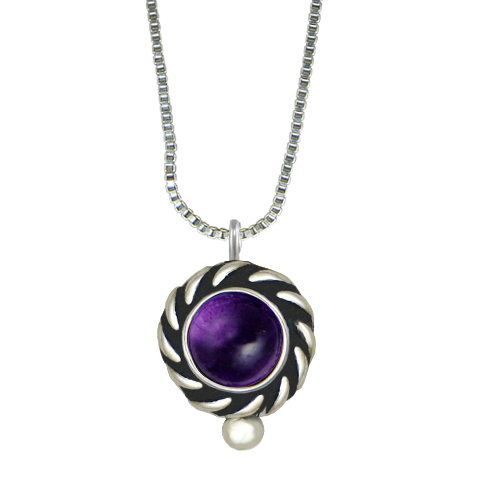 Sterling Silver Little Amethyst Pendant Necklace